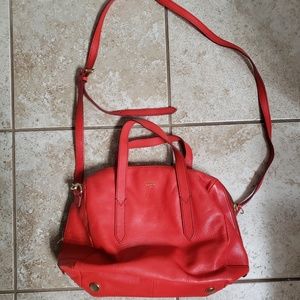 Orange Leather Fossil Purse